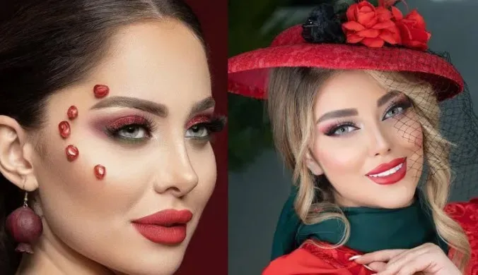 آرايش زنانه براي شب يلدا | آموزش کامل ميکاپ يلدايي حرفه‌اي و ماندگار